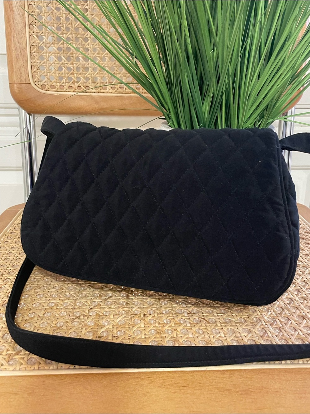 Vera Bradley Quilted Black Crossbody Shoulder Bag Purse